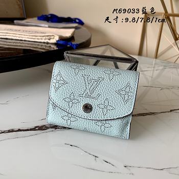 LV Iris XS Wallet Blue M69033 Size 9.8 x 7.8 x 1 cm