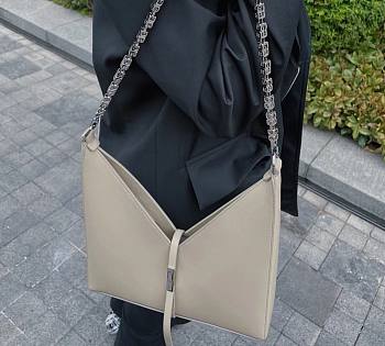 Givenchy V-Shaped Cut Out Handbag 23817 Size 27 x 27 x 6 cm