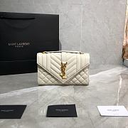 YSL Small Envelope Bag White 528286 Size 21 × 13 × 6 cm - 1