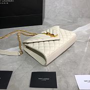 YSL Small Envelope Bag White 528286 Size 21 × 13 × 6 cm - 5