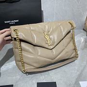 YSL LOULOU PUFFER Apricot With Gold Buckle 577475-1 Size 35 x 23 x 13.5 cm - 2