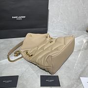 YSL LOULOU PUFFER Apricot With Gold Buckle 577476 Size 29 x 17 x 11 cm - 4