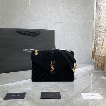 YSL Medium Envelope Bag Frosted 487206 Size 24 × 17.5 × 6 cm