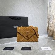 YSL Medium Envelope Bag Frosted Brown 487206 Size 24 × 17.5 × 6 cm - 1