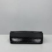 YSL Crocodile Pattern Chain Flap Bag Black 1355 Size 23.5 x 14 x 9 cm - 5