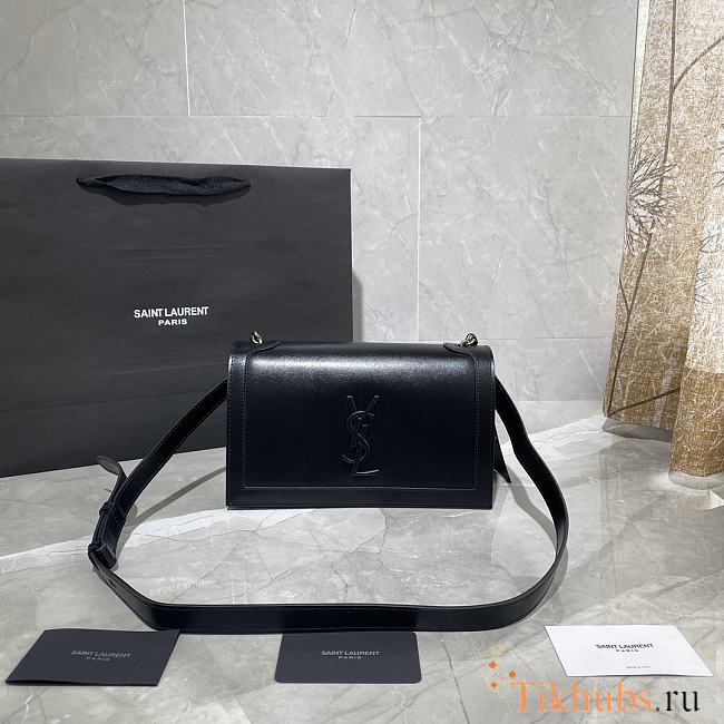 YSL Chain Bag Smooth Leather Black 532756 Size 24 × 14 × 8 cm - 1