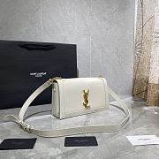 YSL Chain Bag Smooth Leather White 532756 Size 24 × 14 × 8 cm - 5