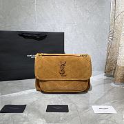 YSL Niki Frosted Leather Brown 498894 Size 28 × 20 × 8 cm - 5