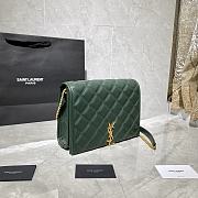 YSL Becky Quilted Lambskin Chain Bag Green 629246 Size 25 x 17 x 7 cm - 4