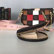 LV Multi Pochette Accessoires Handbag Woven Pink M44840 - 3