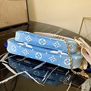 LV Multi Pochette Accessoires Handbag Blue 57633 Size 24 x 13.5 x 4 cm - 2