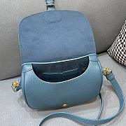 Dior Bobby Sea Blue Lychee Pattern 9319 Size 22 x 7 x 18 cm - 6