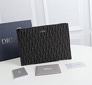 Dior OBLIQUE Clutch Beige And Black 2OBCA225YSE Size 27 x 19 cm - 6