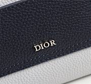 Dior Black Grained Cow Leather Clutch White 2CABC120YMJ Size 17 x 12.5 x 6 cm - 5