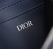 Dior Black Grained Cow Leather Clutch White 2CABC120YMJ Size 17 x 12.5 x 6 cm - 2