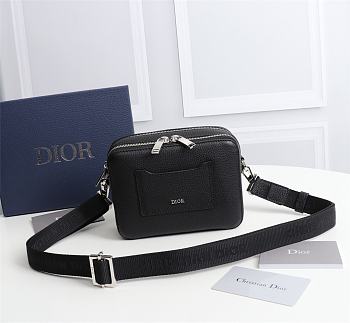 Dior Grained Cow Leather Clutch Black 2CABC120YMJ Size 17 x 12.5 x 6 cm