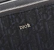 Dior Men's OBLIQUE Pattern Clutch Black Cloth Jacquard 2OBBC119YSE Size 17 x 12.5 x 6 cm - 3