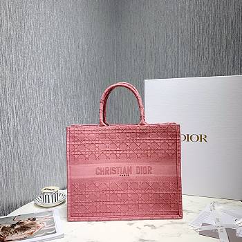 Dior Colorful Jacquard Canvas Handbags Pink M1286 Size 41.5 x 32 x 5