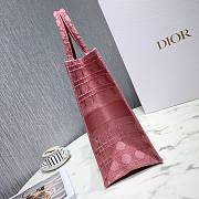 Dior Colorful Jacquard Canvas Handbags Pink M1286 Size 41.5 x 32 x 5 - 5
