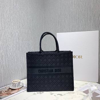 Dior Colorful Jacquard Canvas Handbags Black M1286 Size 41.5 x 32 x 5