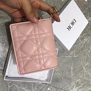 Dior Two-Fold Wallet Pink Size 11 x 9 x 3.5 cm - 3