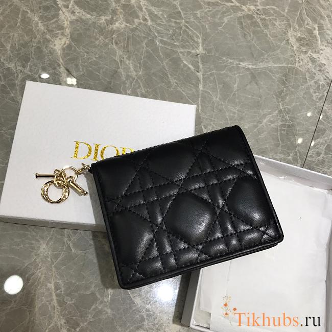 Dior Two-Fold Wallet Black Size 11 x 9 x 3.5 cm - 1