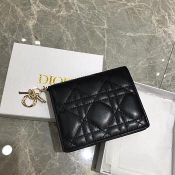 Dior Two-Fold Wallet Black Size 11 x 9 x 3.5 cm