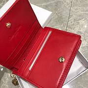 Dior Two-Fold Wallet Red Size 11 x 9 x 3.5 cm - 4