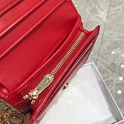 Dior Two-Fold Wallet Red Size 11 x 9 x 3.5 cm - 3