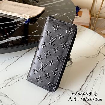 LV Louis Vuitton Zippy Wallet Vertical M80505 Size 10 x 20 x 2 cm