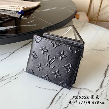 LV Monogram Wallet Black M80520 Size 11 x 8.5 x 2 cm