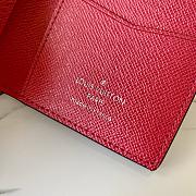 LV Pocket Organizer Monogram Red M60502 Size 8 x 11 x 1 cm - 4