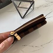 LV Card Holder Recto Verso Damier Ebene Brown Grid Pink N60405  - 6