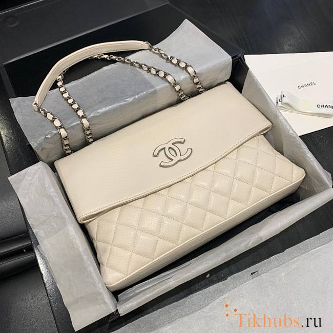 Chanel Handbags Lambskin Flap Bag Cream 8095 Size 32 x 7.5X x 19 cm - 1