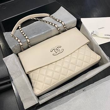 Chanel Handbags Lambskin Flap Bag Cream 8095 Size 32 x 7.5X x 19 cm