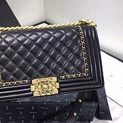 Chanel LeBoy Bag Smooth Leather Black 67086 Size 25 cm - 6