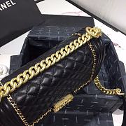 Chanel LeBoy Bag Smooth Leather Black 67086 Size 25 cm - 2