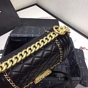 Chanel LeBoy Bag Smooth Leather Black 67085 Size 20 cm - 4