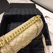 Chanel LeBoy Bag Smooth Leather Cream 67085 Size 20 cm - 6