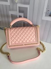 Chanel LeBoy Bag Smooth Leather Pink 67086 Size 25 cm - 5