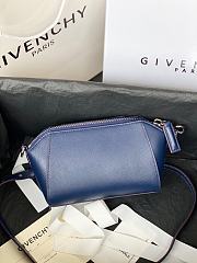 Givenchy Mini Antigona Leather Bag Blue 9981-4 Size 18 x 13 x 7 cm - 4