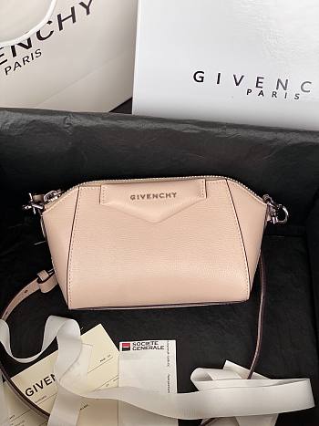 Givenchy Mini Antigona Leather Bag Light Pink 9981-4 Size 18 x 13 x 7 cm
