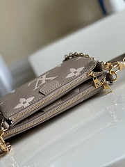 LV Multi Pochette Accessoire Monogram Empreinte Leather Gray M45777 Size 24 x 13.5 x 4 cm - 3