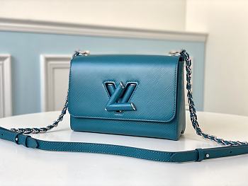 Louis Vuitton Epi Leather Twist MM Blue M50282 Size 23 x 17 x 9.5 cm 