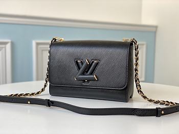 Louis Vuitton Epi Leather Twist MM Black M50282 Size 23 x 17 x 9.5 cm 