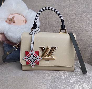 Louis Vuitton Epi Leather Twist MM Beige M50282 Size 23 x 17 x 9.5 cm 
