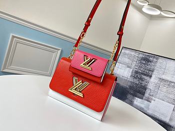 Louis Vuitton Twist Handbag Red M50280 Size 23 x 18 x 8 cm