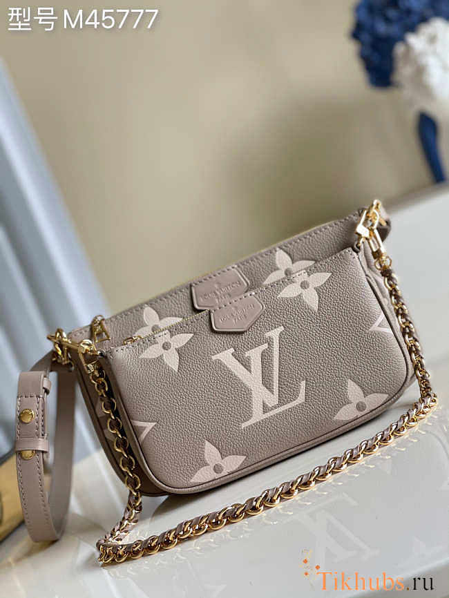 LV Multi Pochette Accessoire Monogram Empreinte Leather Gray M45777 Size 24 x 13.5 x 4 cm - 1