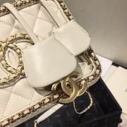 Chanel Vanity Case Bag Grained Calfskin White AS1785 Size 18 x 14 x 8 cm  - 2