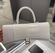 Balenciaga Hourglass Crocodile White 92945 Size 6 x 15 x 35 cm  - 1